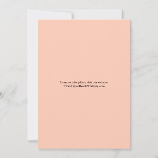 エレガントなスクリプトでおめでたい日をセーブ!パステルローズの優美なボーダー付き セーブザデート (裏面)