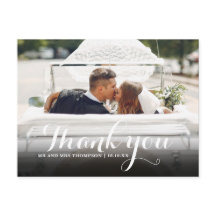 エレガントなスクリプトの感謝の気持ちを伝える結婚式の写真