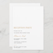 エレガントなスクリプトの披露宴招待状カード 招待状 (正面/裏面)