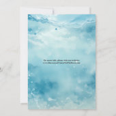 エレガントなスクリプトの海の下のセーブ・ザ・デート 水彩画 セーブザデート (裏面)