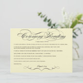 エレガントなスクリプトの結婚式の式読上 (スタンド正面)