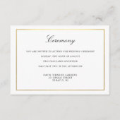 エレガントなスクリプトの金と枠線の囲み エンクロージャーカード (正面)