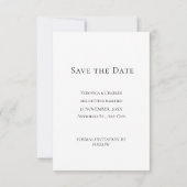 エレガントなスクリプトの「Save the Date」お知らせカード 招待状 (裏面)
