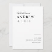 エレガントなスクリプトのSave the Dateお知らせカード セーブザデート (正面)