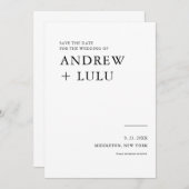 エレガントなスクリプトのSave the Dateお知らせカード セーブザデート (正面/裏面)