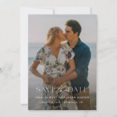 エレガントなスクリプトのSave the Date写真 セーブザデート (正面)