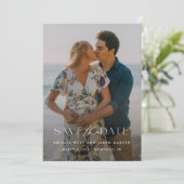 エレガントなスクリプトのSave the Date写真 セーブザデート (スタンド正面)