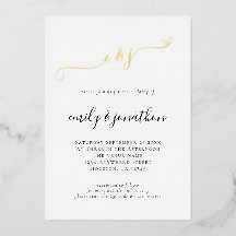 エレガントなスクリプトイニシャルQRコードウェディング リアル