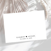 エレガントなスクリプトウェディング 出欠カード