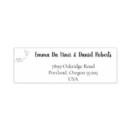 エレガントなスクリプトウェディング 返信住所スタンプ セルフインキングスタンプ