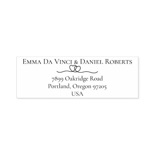 エレガントなスクリプトウェディング 返信住所スタンプ セルフインキングスタンプ (デザイン)