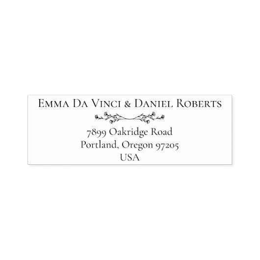 エレガントなスクリプトウェディング 返信住所スタンプ セルフインキングスタンプ (デザイン)