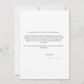 エレガントなスクリプトエンゲージメント発表カード 案内状 (裏面)