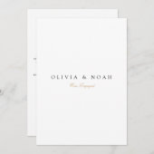 エレガントなスクリプトエンゲージメント発表カード 案内状 (正面/裏面)