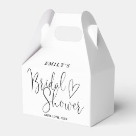 エレガントなスクリプトカリグラフィーブライダルシャワー フェイバーボックス