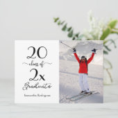 エレガントなスクリプトクラスのフォト卒業パーティー 招待状 (スタンド正面)