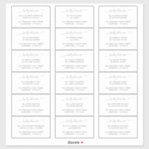 エレガントなスクリプトグレーのゲスト住所ラベルテンプレート