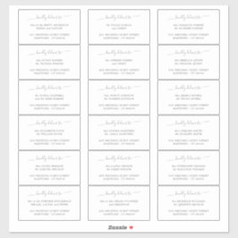 エレガントなスクリプトグレーのゲスト住所ラベルテンプレート シール