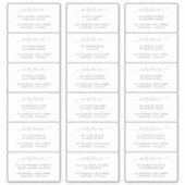 エレガントなスクリプトグレーのゲスト住所ラベルテンプレート シール (正面)