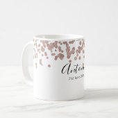 エレガントなスクリプトネーム 誕生日 コーヒーマグカップ (正面左)
