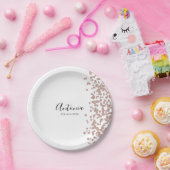 エレガントなスクリプトネーム 誕生日 ペーパープレート (パーティー)