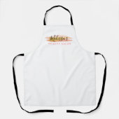 エレガントなスクリプトピンクの美容院 エプロン (正面)