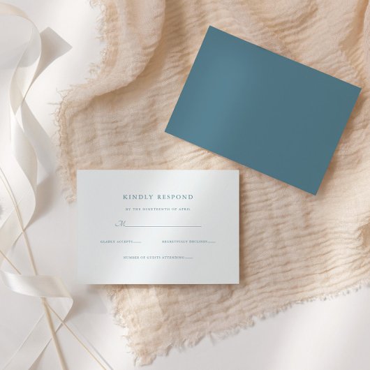 エレガントなスクリプトフォーマルウェディング 出欠カード