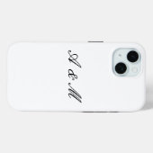 エレガントなスクリプトモノグラム カップル専用ケース Case-Mate iPhoneケース (裏面 (横))