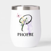 エレガントなスクリプトレターP モノグラム パーソナライズドネーム (背面)