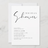 エレガントなスクリプト予算ウェディング ブライダルシャワー写真 招待状 (正面)