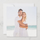 エレガントなスクリプト写真 ウェディングスクエア 招待状 (裏面)