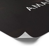 エレガントなスクリプト写真 ウェディング ウェルカムサイン ポスター (角)