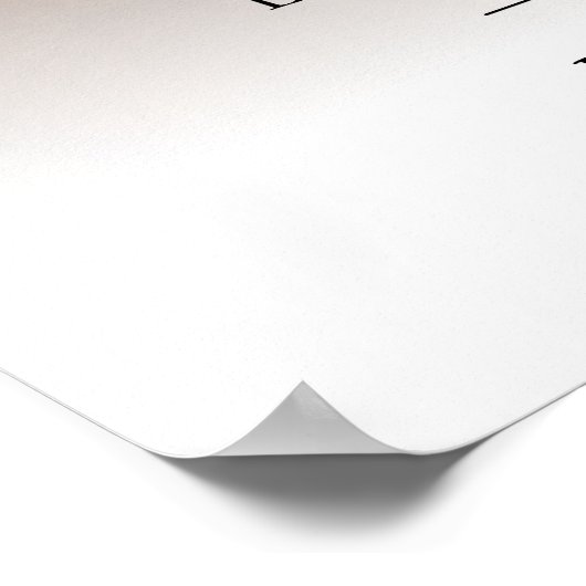 エレガントなスクリプト写真 ウェディング ウェルカムサイン ポスター (角)