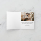 エレガントなスクリプト写真 ウェディング サンクス カード (内部)