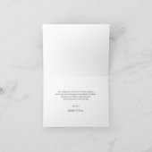 エレガントなスクリプト写真 ウェディング サンクス | ブラック サンキューカード (内部)