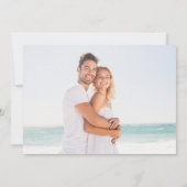 エレガントなスクリプト写真 白黒 ウェディング 招待状 (裏面)