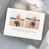 エレガントなスクリプト卒業写真 卒業 案内状