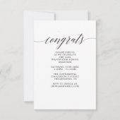 エレガントなスクリプト卒業発表写真付き 招待状 (裏面)