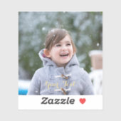 エレガントなスクリプト名フォトDIYカスタムカットビニール シール (シート)