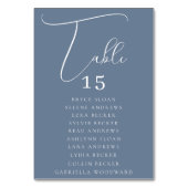 エレガントなスクリプト席札 テーブルナンバー (裏面)