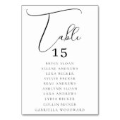 エレガントなスクリプト席札 テーブルナンバー (裏面)