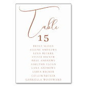 エレガントなスクリプト席札 テーブルナンバー (裏面)