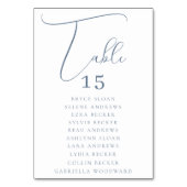 エレガントなスクリプト席 テーブルナンバー (裏面)