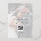 エレガントなスクリプト結婚式写真 Save The Date 箔招待状 (裏面)