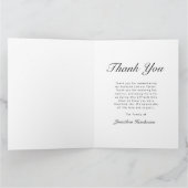エレガントなスクリプト葬儀写真 サンキューカード (内部)