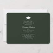 エレガントなスクリプト黄色の花 | 現代の写真卒業証書 案内状 (裏面)