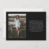 エレガントなスクリプト2 フォト 卒業発表 招待状 (裏面)