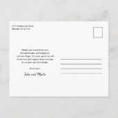 エレガントなスクリプト3枚の写真コラージュベイビーサンキューカード ポストカード (裏面)