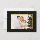 エレガントなスクリプト5枚の写真コラージュクリスマスカード 招待状 (裏面)