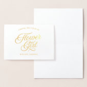エレガントなスクリプト　あなたは私のフラワーガールになってくれる？ 箔カード (ディスプレー)